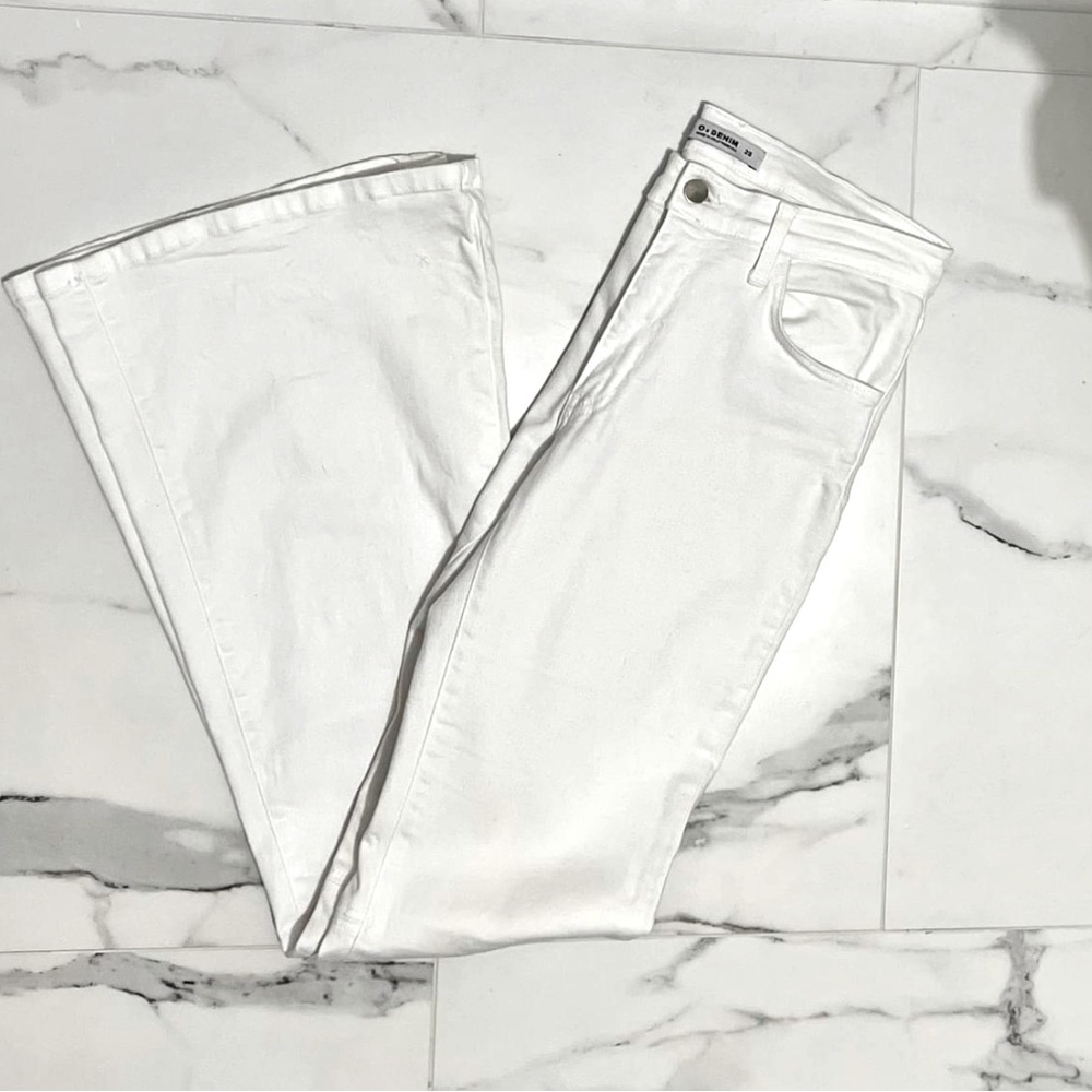 o2 Denim Brand White Flare